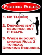 8x12 Metal Sign "Fishing Rules"