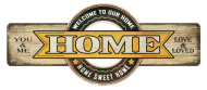 18 x 7.5 Metal Sign "Home"