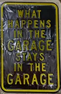 Embossed Street Sign- Happens Garage (Heavy Duty)