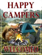 8x12 Metal Sign "Happy Campers"