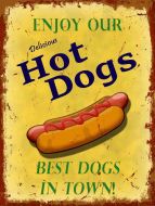 8x12 Metal Sign "Hot Dogs"