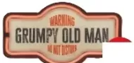 LED Neon Marquee-Warning, Grumpy Old Man