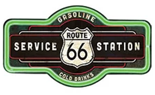 LED Light Up Sign "Route 66 Marque"