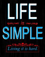 8x12 Metal Sign "Life is Simple"
