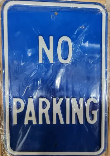 Embossed Street Sign-No Parking (Heavy Duty)