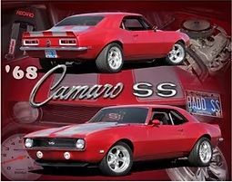 12x15 Metal Sign "68 Camaro SS"