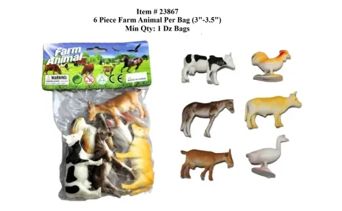 Farm Animals (3"-3.5" 6 Assorted)