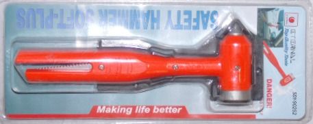 Car Safety Hammer: Window Breaker/Seat Belt Cutter 