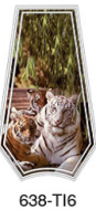 White & Yellow Tiger Touch Lamp Glass